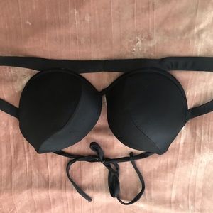 Black Victoria’s Secret underwire swim bikini top